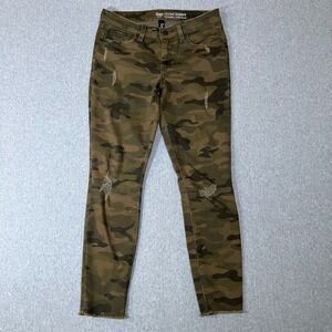 Gap Jeans Womens 2 (26) Skimmer Leggings Camouflage Stretch Ripped Denim